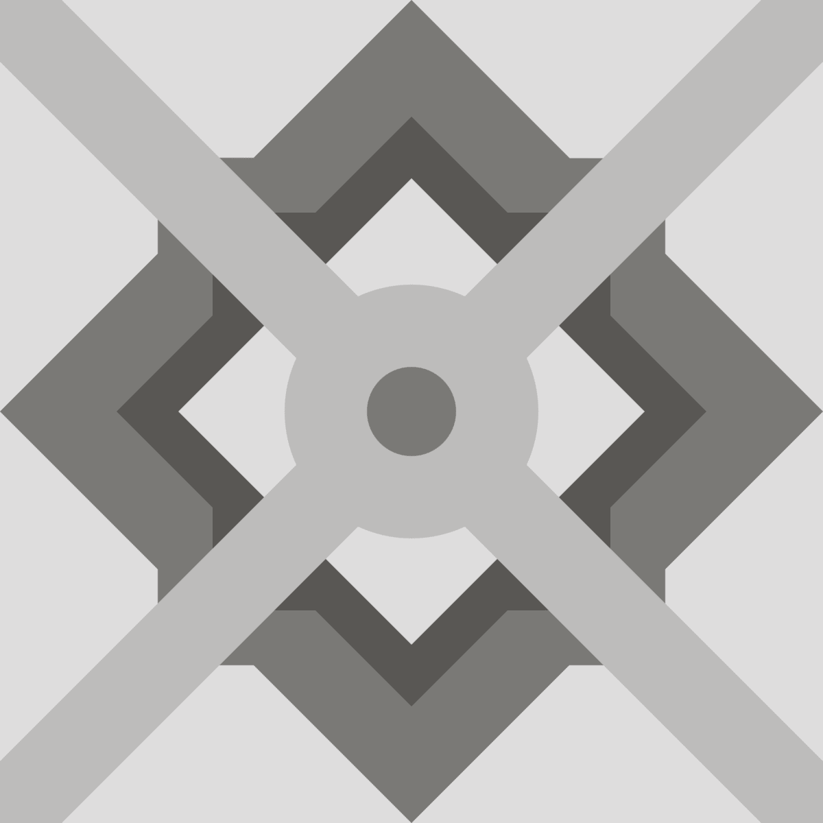 Geometric Pattern: Talavera: Stone / Red Wolf