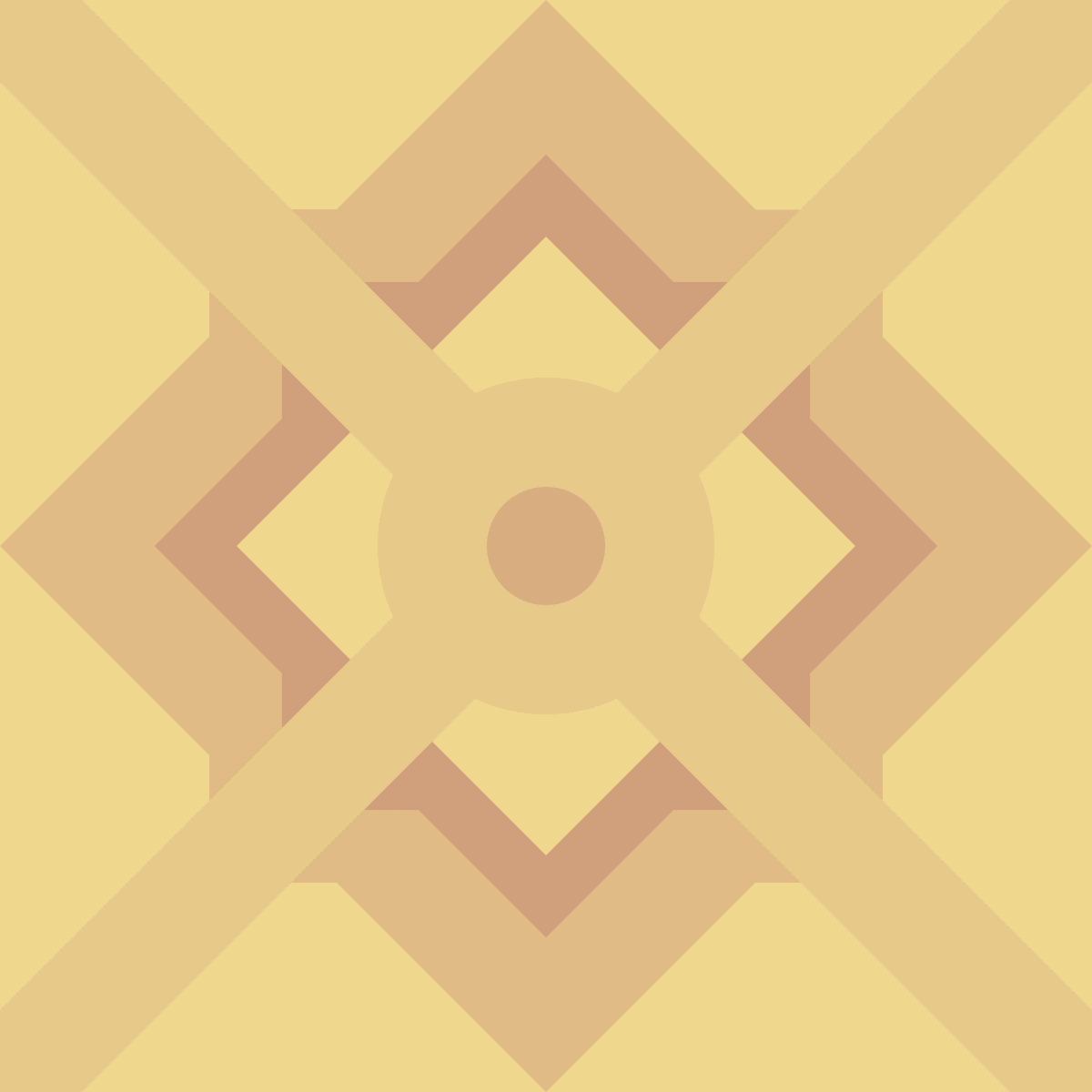 Geometric Pattern: Talavera: Antique / Red Wolf