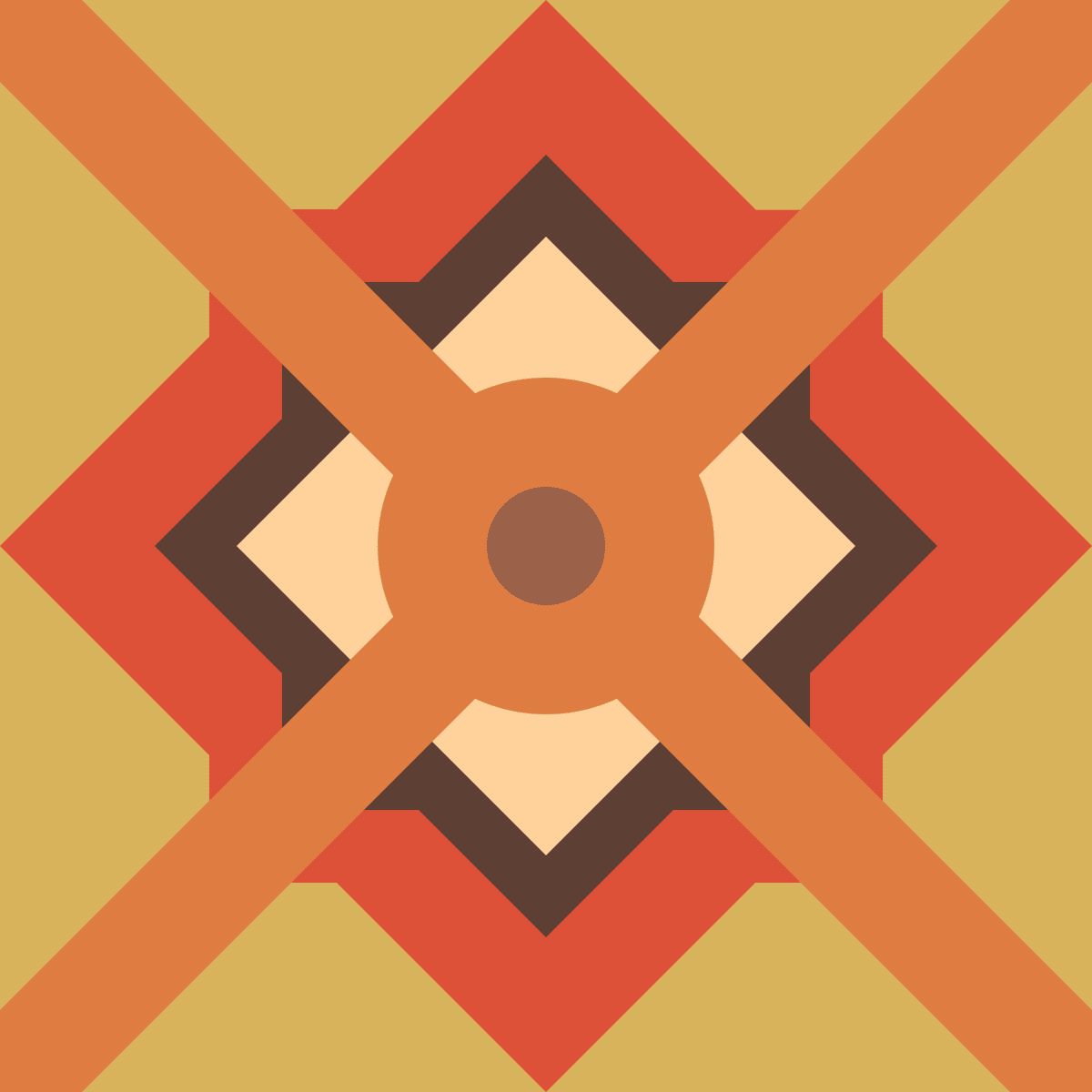 Geometric Pattern: Talavera: Season / Red Wolf