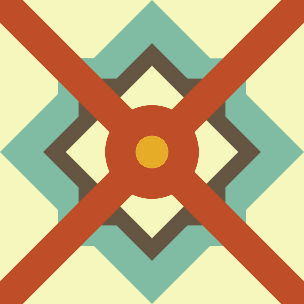 Geometric Pattern: Talavera: Season / Red Wolf