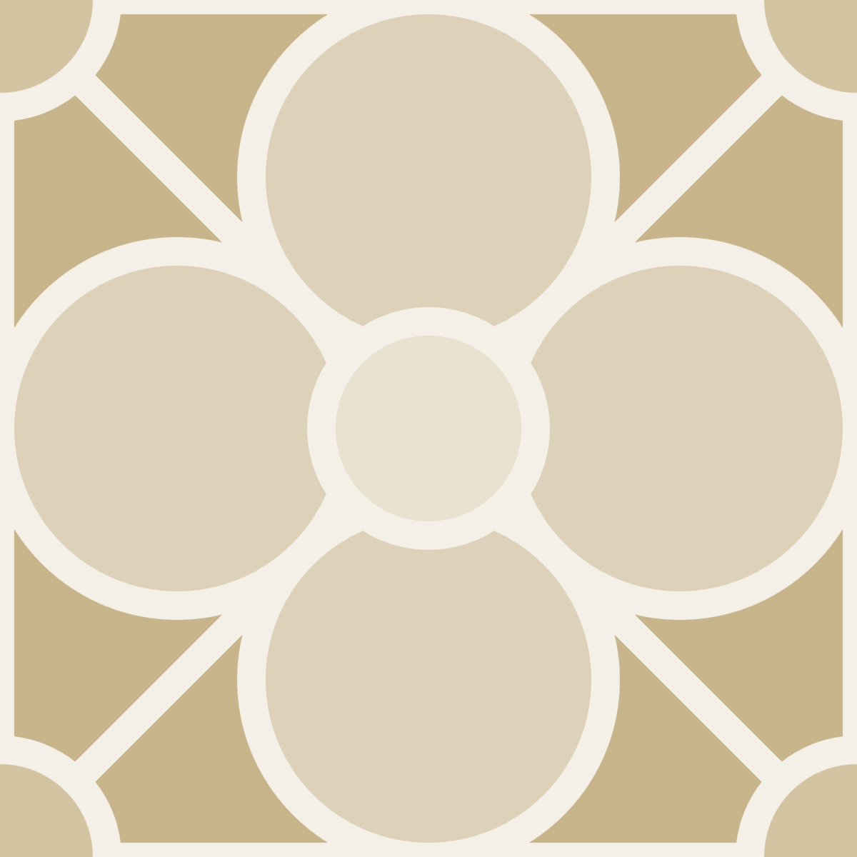 Geometric Pattern: Plumeria: Stone / Red Wolf