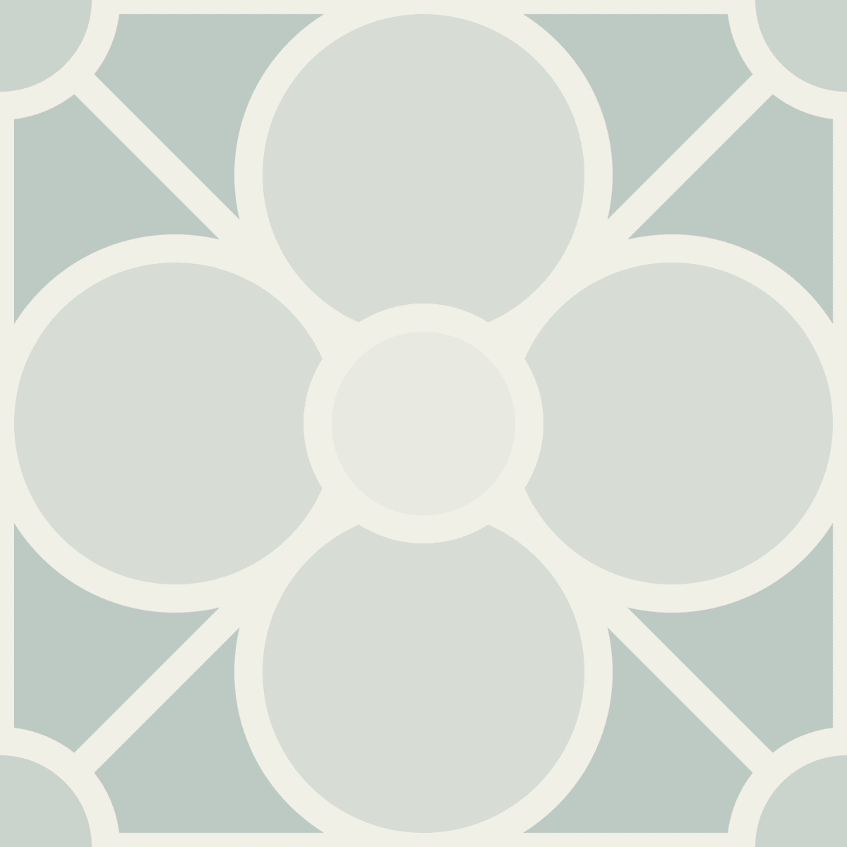 Geometric Pattern: Plumeria: Antique / Red Wolf