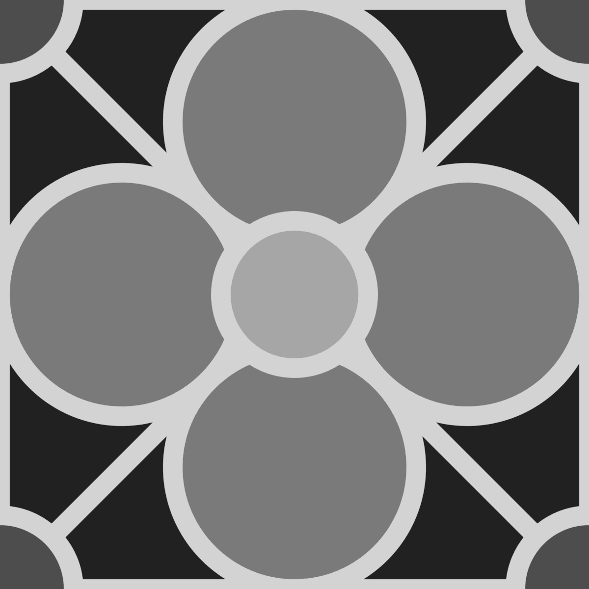Geometric Pattern: Plumeria: Cesco / Red Wolf