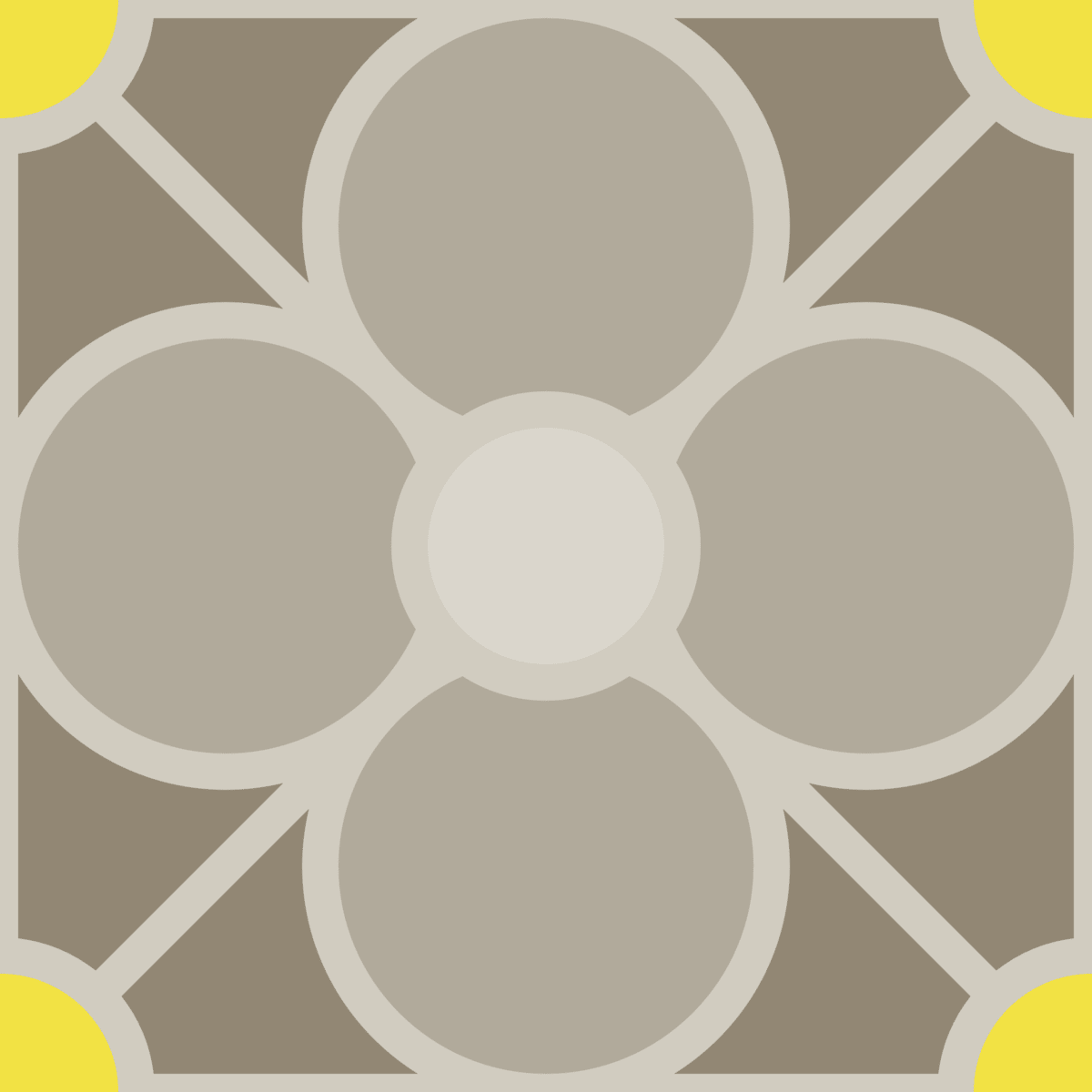 Geometric Pattern: Plumeria: Season / Red Wolf