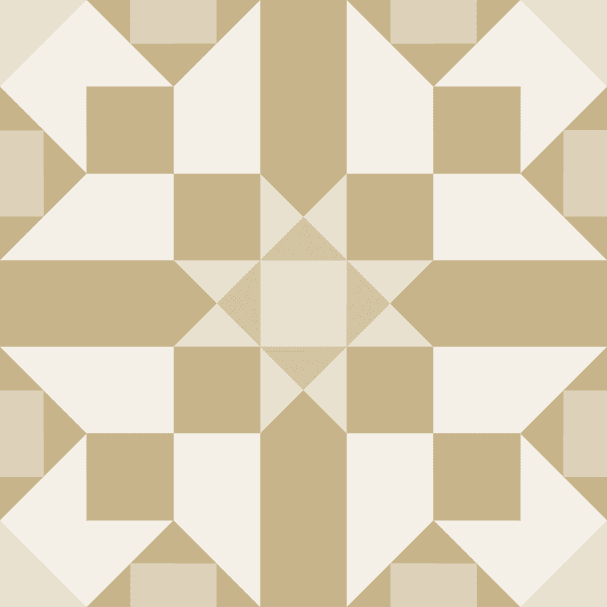 Geometric Pattern: Canterbury: Stone / Red Wolf