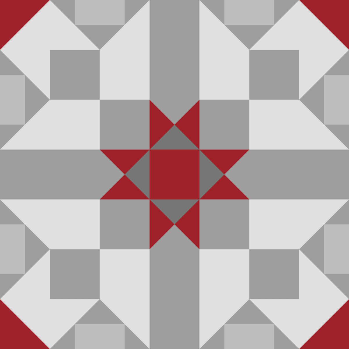 Geometric Pattern: Canterbury: Season / Red Wolf