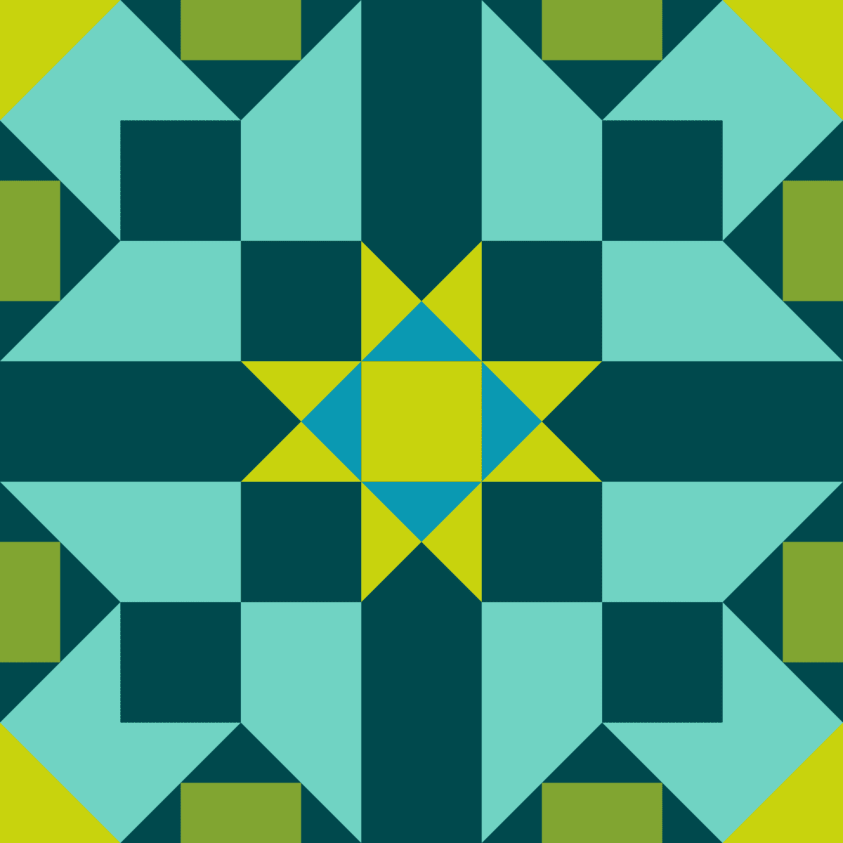 Geometric Pattern: Canterbury: Season / Red Wolf