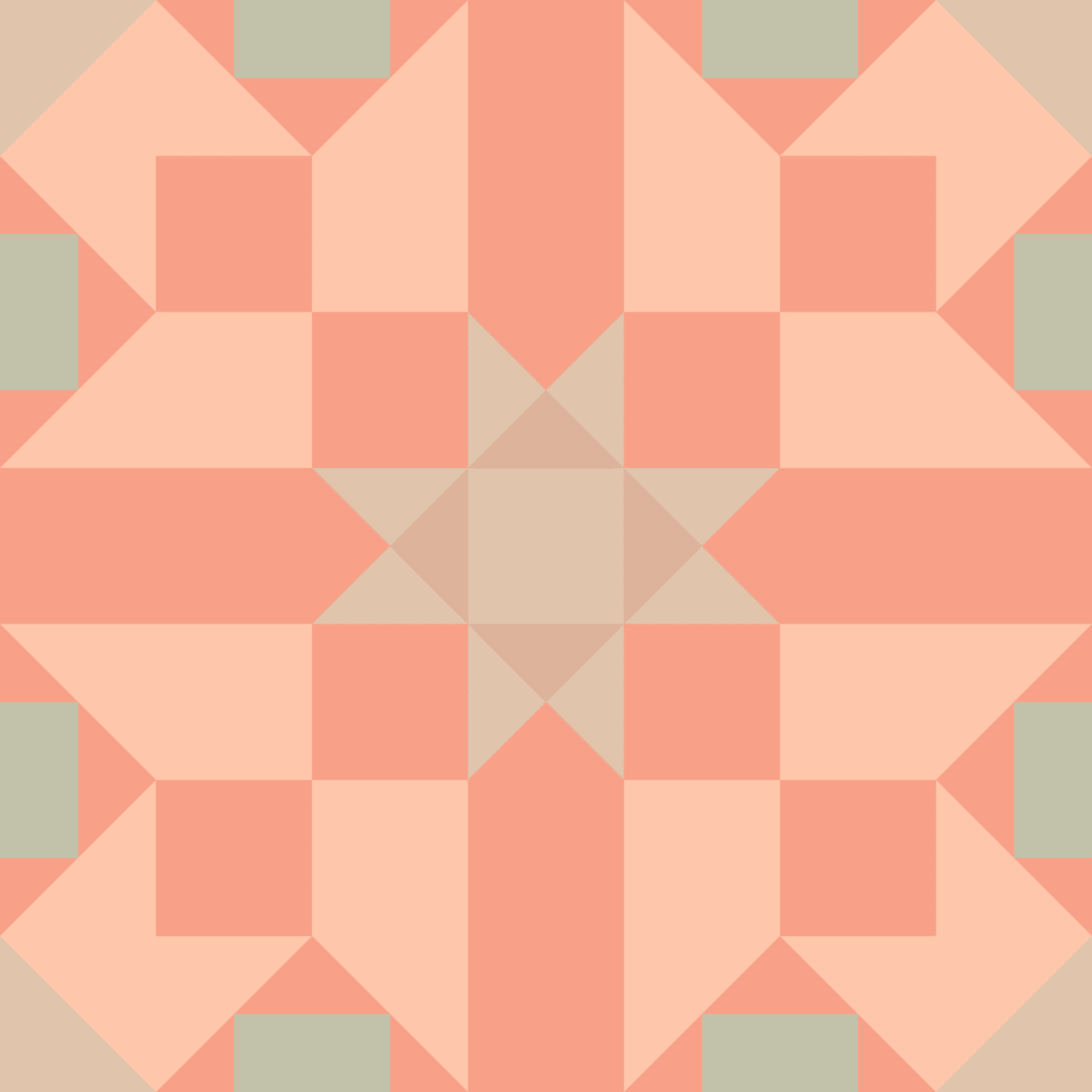 Geometric Pattern: Canterbury: Hortus / Red Wolf