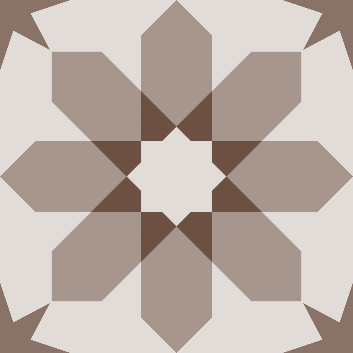 Geometric Pattern: Angola: Stone / Red Wolf