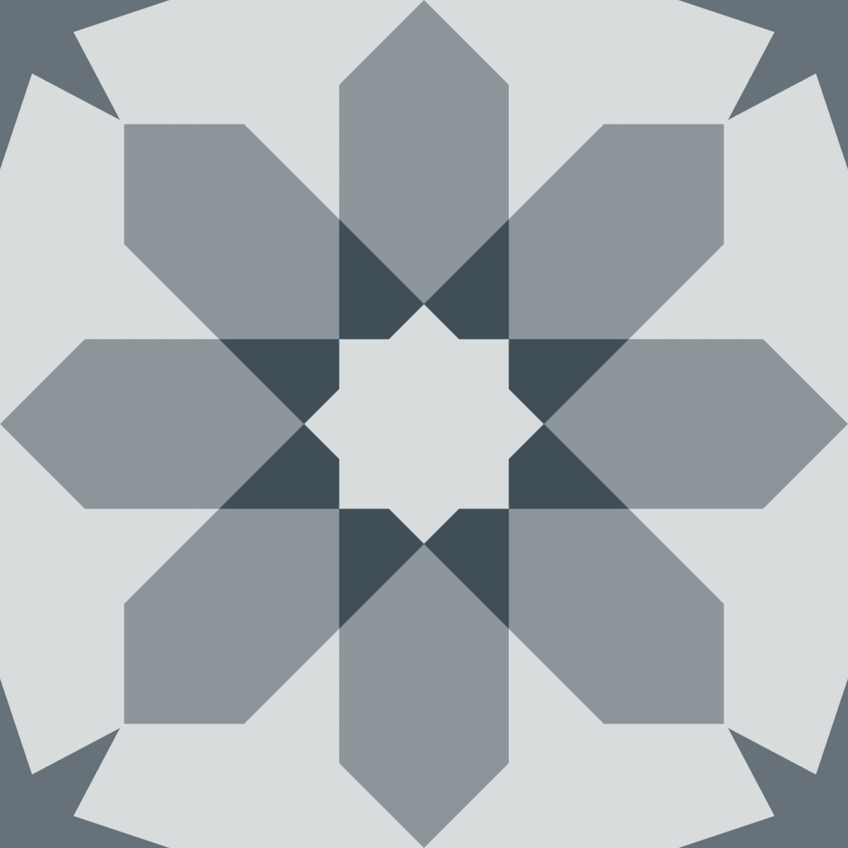 Geometric Pattern: Angola: Stone / Red Wolf