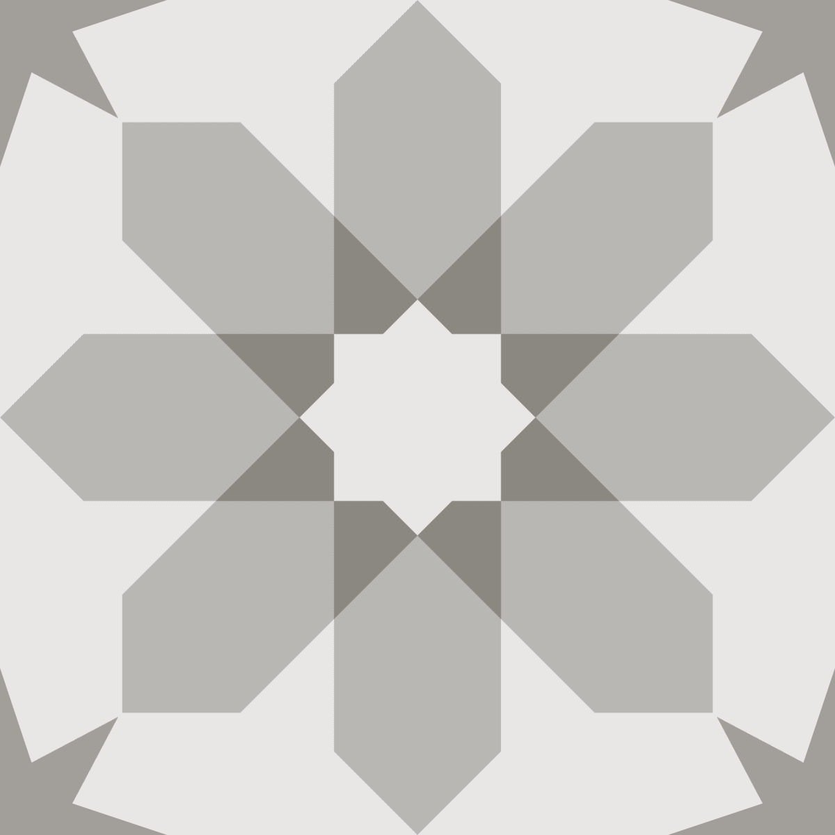 Geometric Pattern: Angola: Stone / Red Wolf