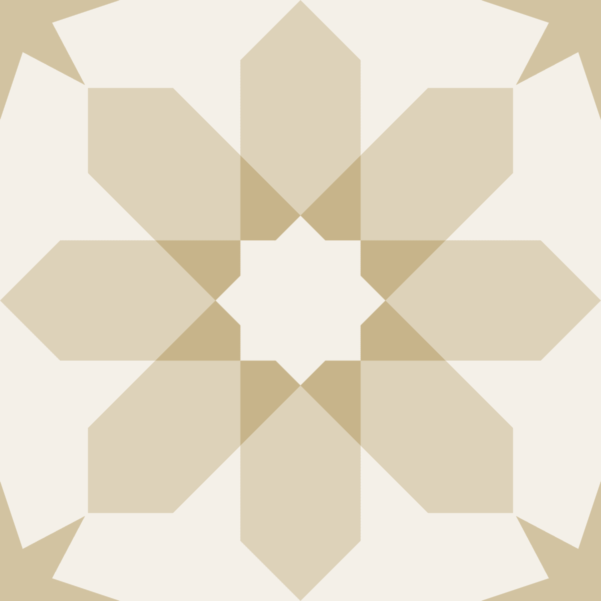 Geometric Pattern: Angola: Stone / Red Wolf