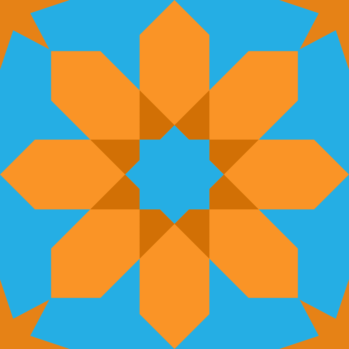 Geometric Pattern: Angola: Moderna / Red Wolf