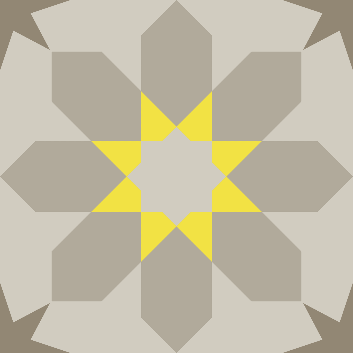 Geometric Pattern: Angola: Season / Red Wolf
