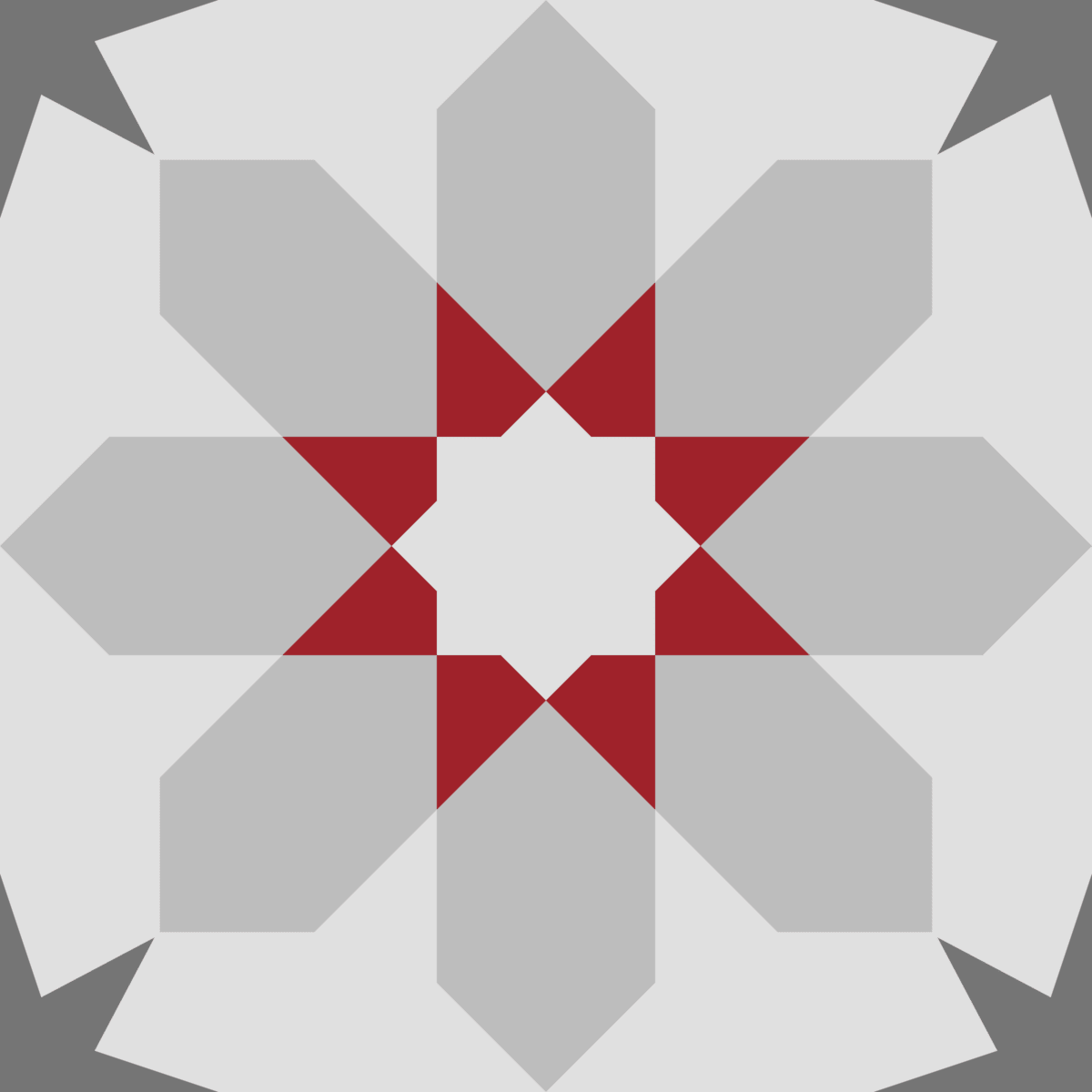 Geometric Pattern: Angola: Season / Red Wolf