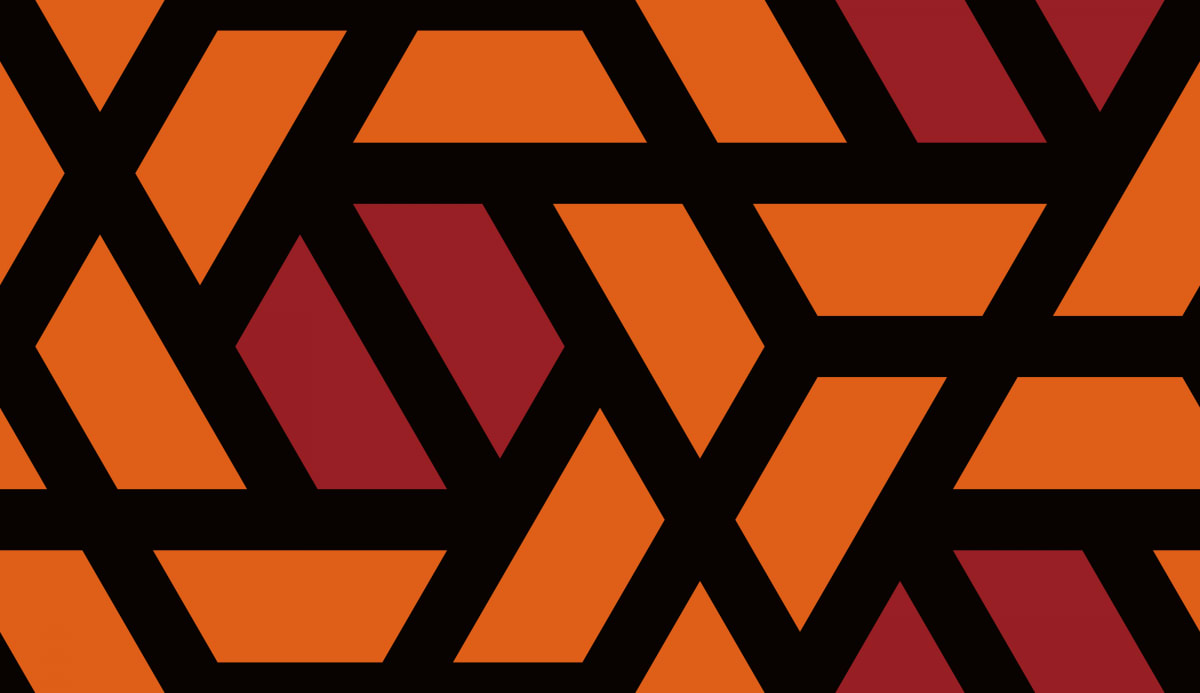 Geometric Pattern: Aperture: Retro / Red Wolf