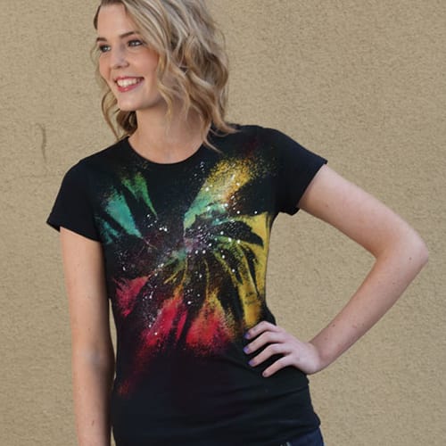 Galaxy Twist Bleach Tie Dye Shirt / Lauri Eaton
