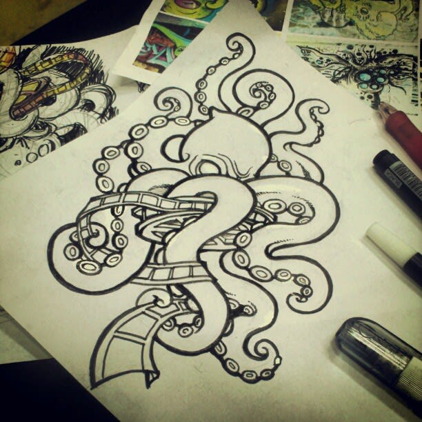 New school octopus design / Amel Santoso