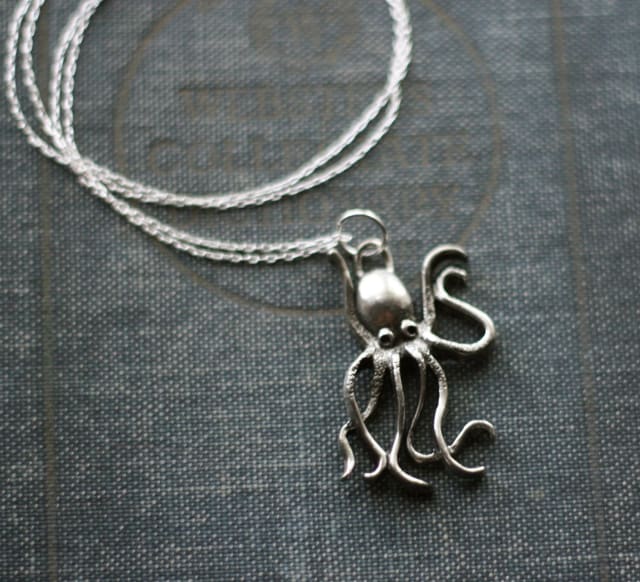 Silver Octopus Necklace / contrary