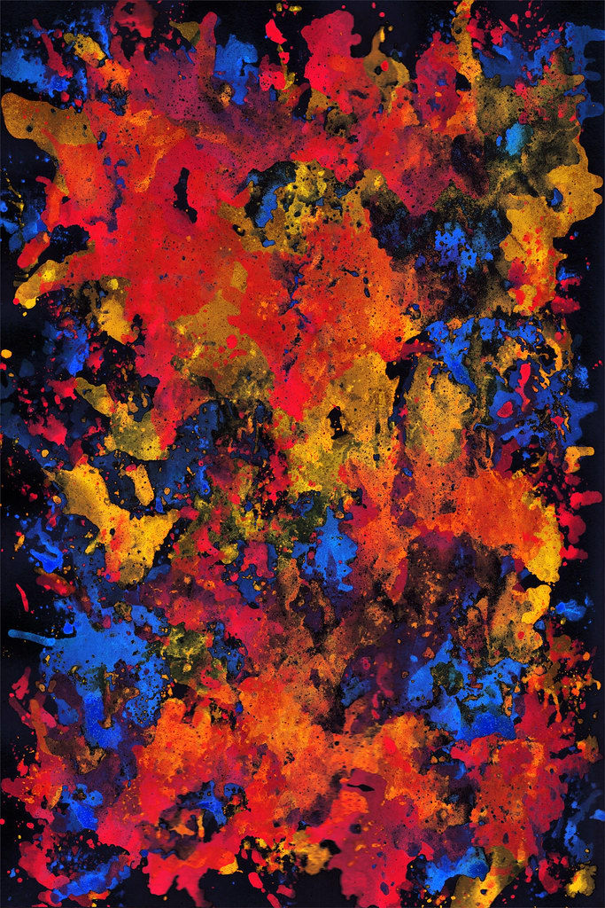 Tri splash doodle / Red Wolf