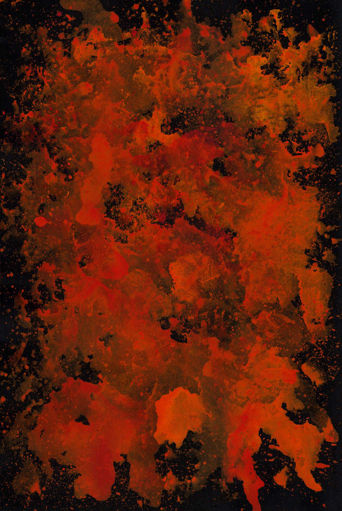 Spectrum splatter doodles / Red Wolf