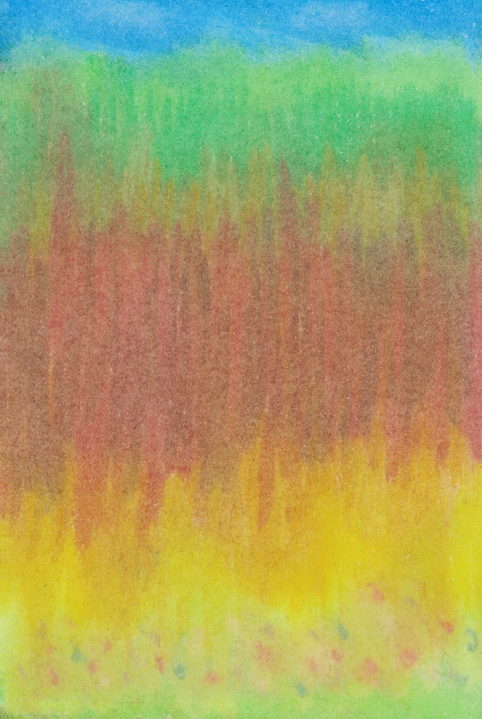 Pastel doodles series one / Red Wolf