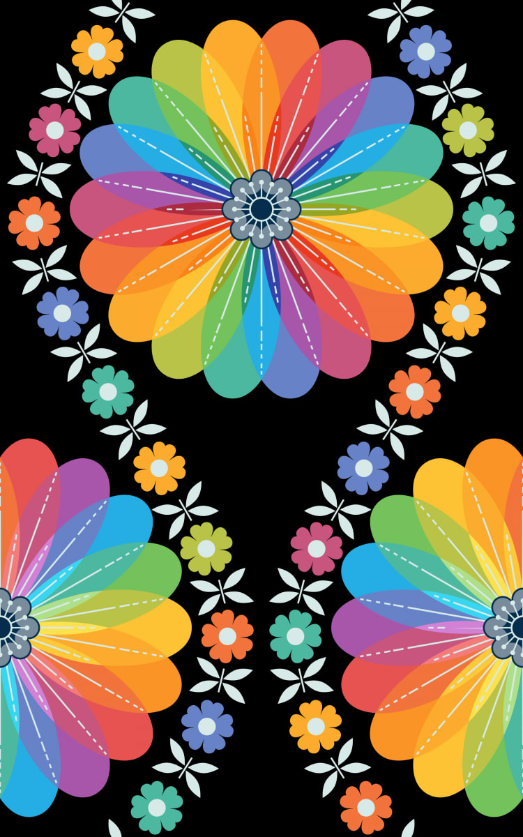 Flower Pattern: Daisy Chain: Spectra / Red Wolf