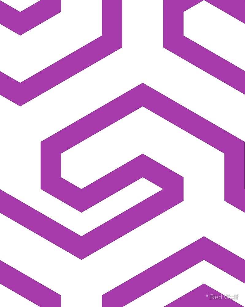 Geometric Pattern: Key Hook / Red Wolf