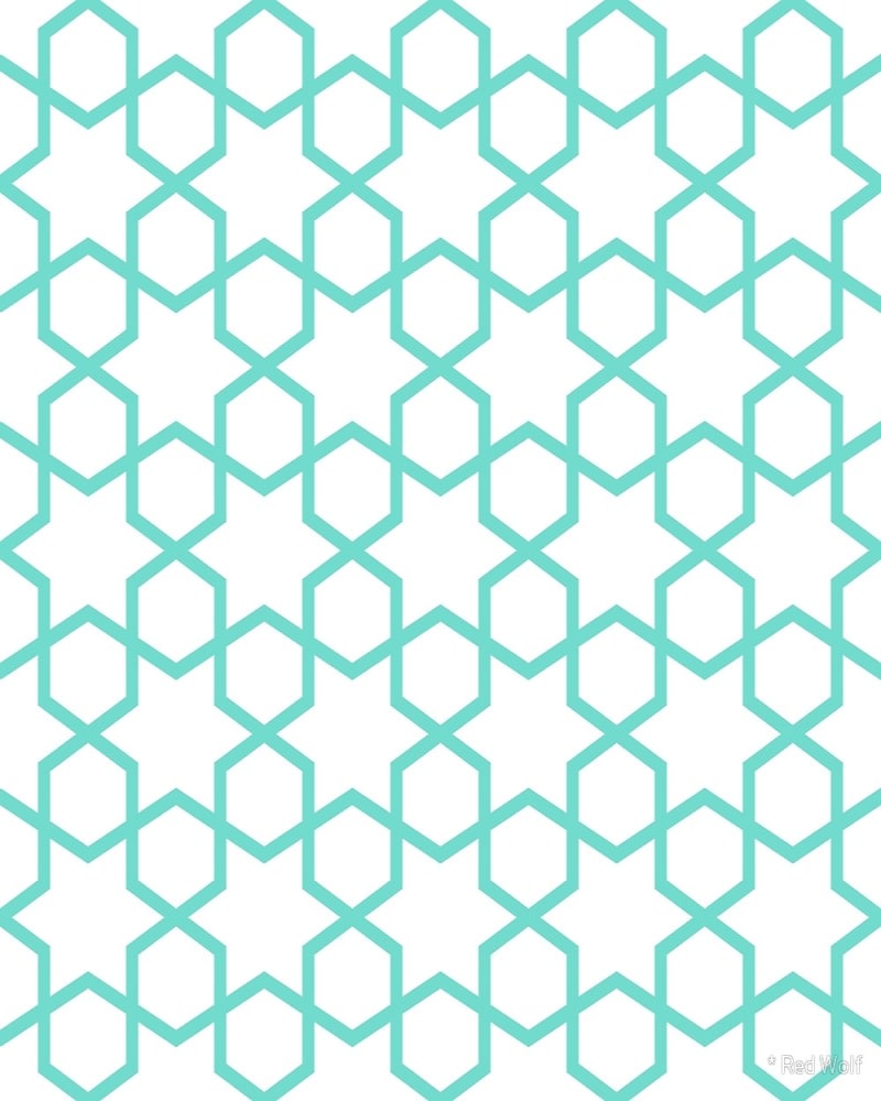 Geometric Pattern: Star Hexagon / Red Wolf