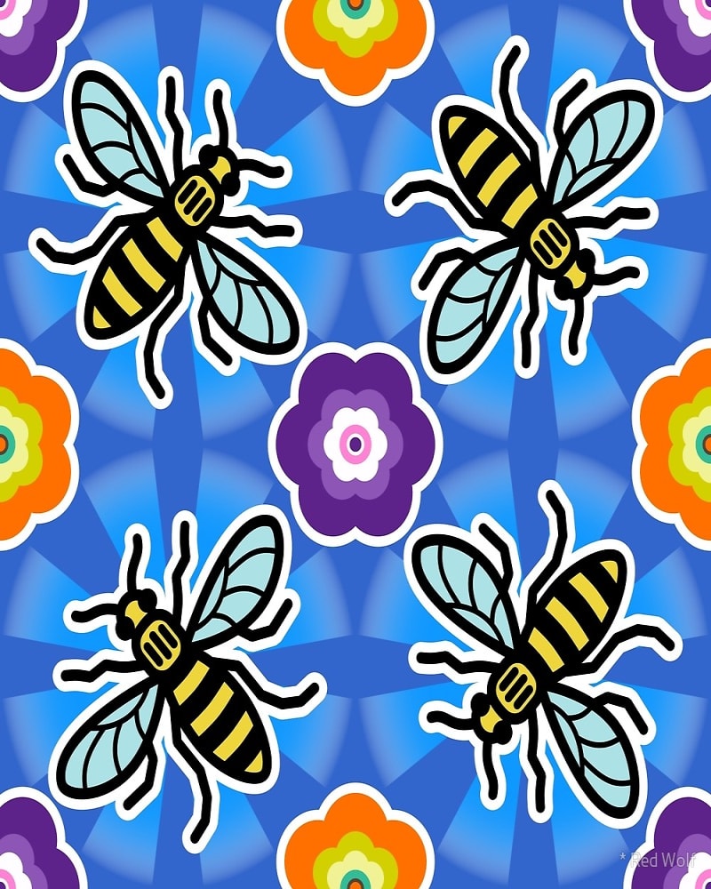 Bee and Flower / Red Wolf
