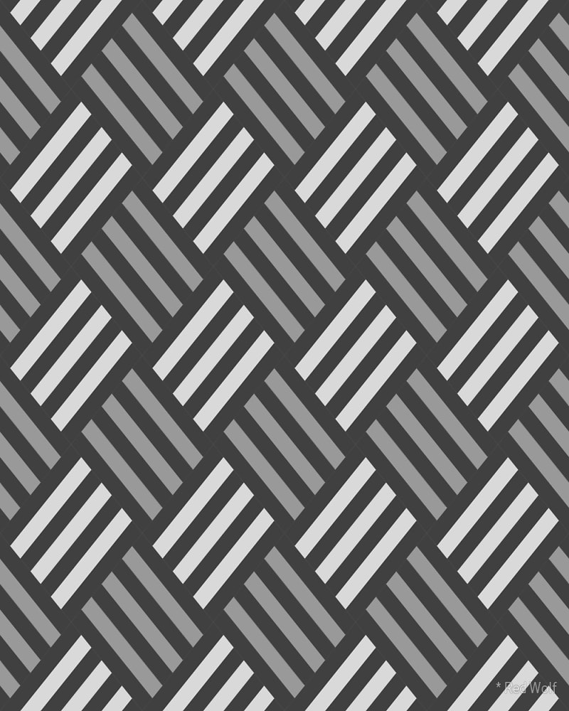 Geometric Pattern: Weave / Red Wolf