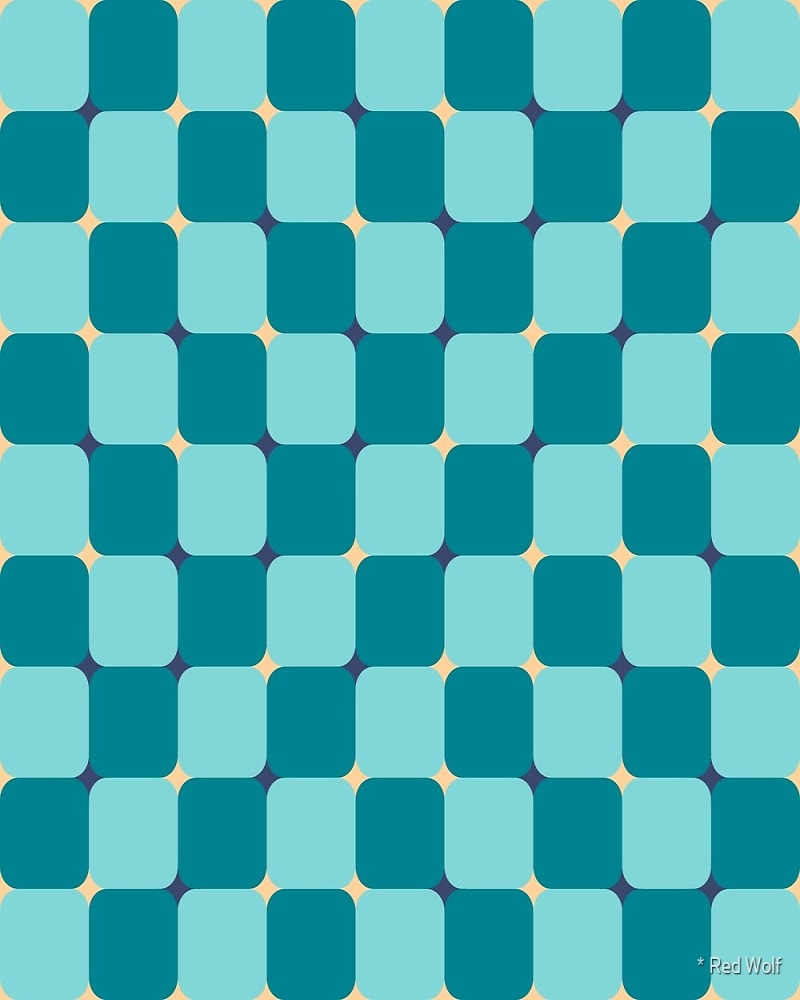 Geometric Pattern: Trippy: Art Deco / Red Wolf