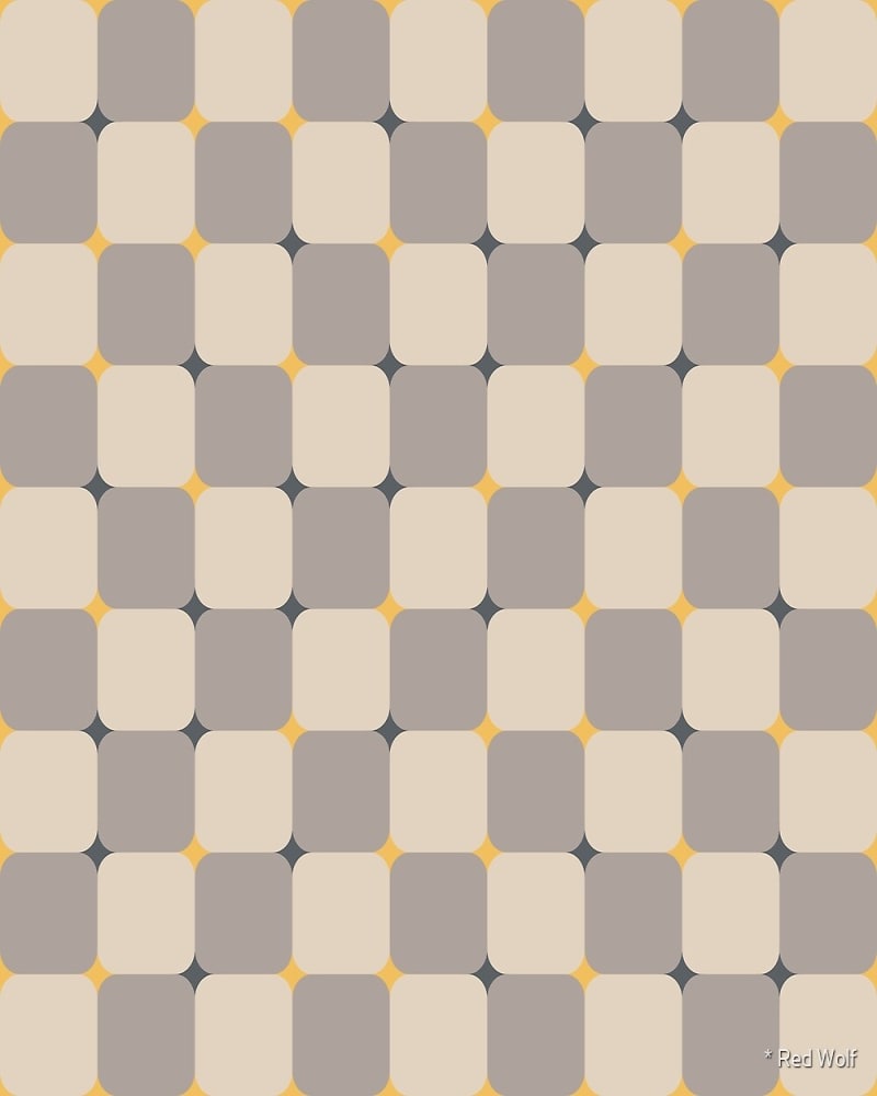 Geometric Pattern: Trippy: Garden / Red Wolf