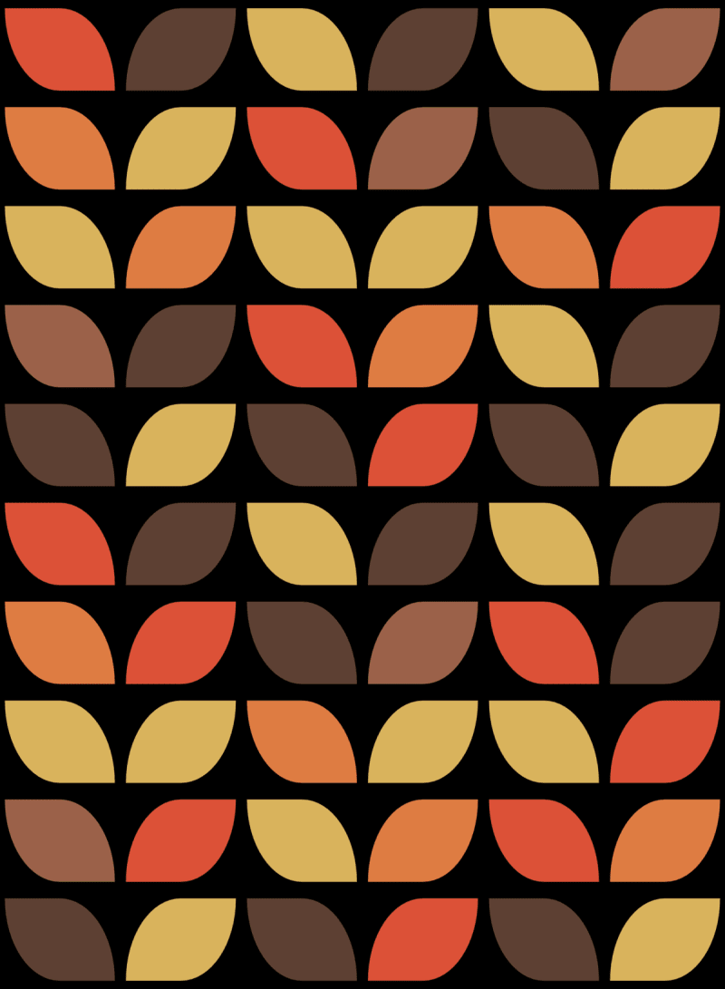 Geometric Pattern: Leaf: Variant / Red Wolf