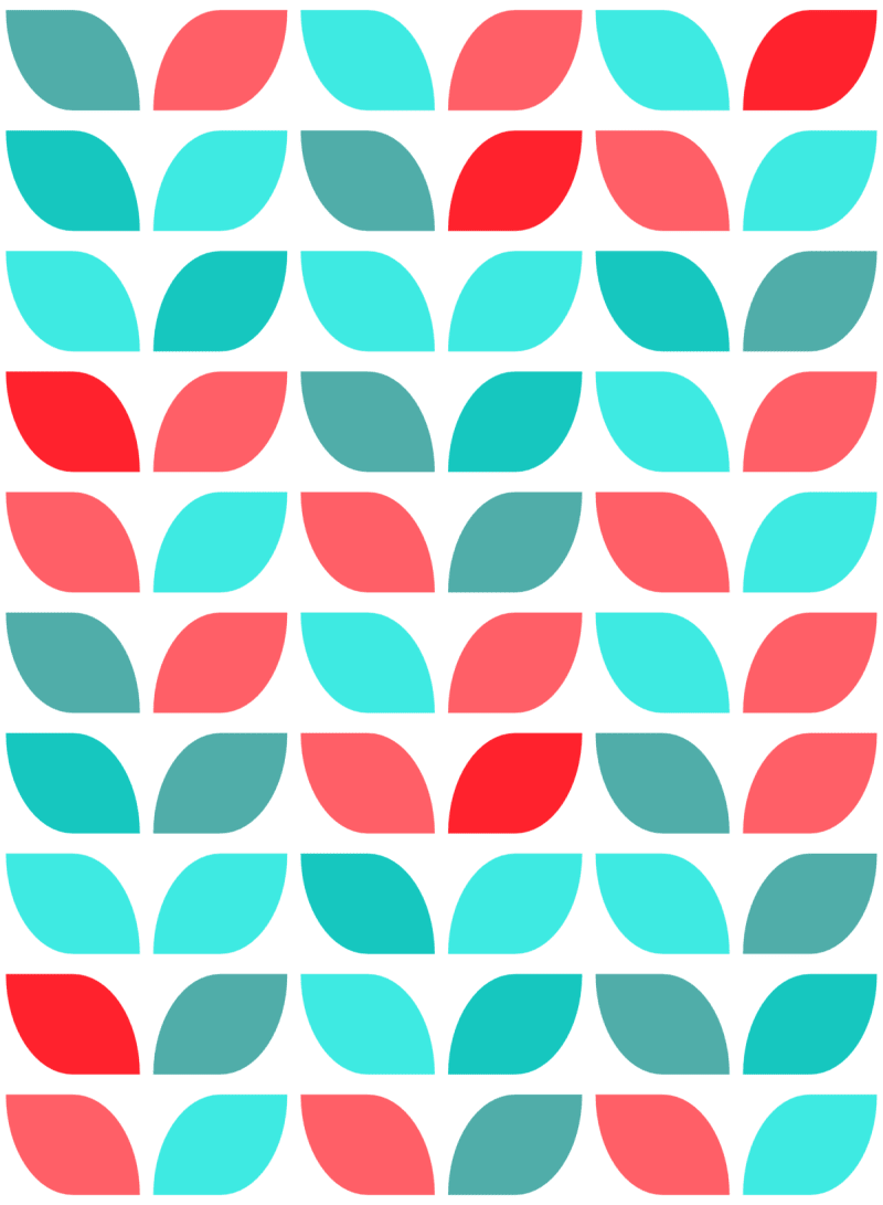 Geometric Pattern: Leaf: Moderna Light / Red Wolf