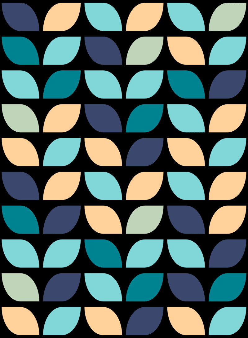 Geometric Pattern: Leaf: Deco Dark / Red Wolf