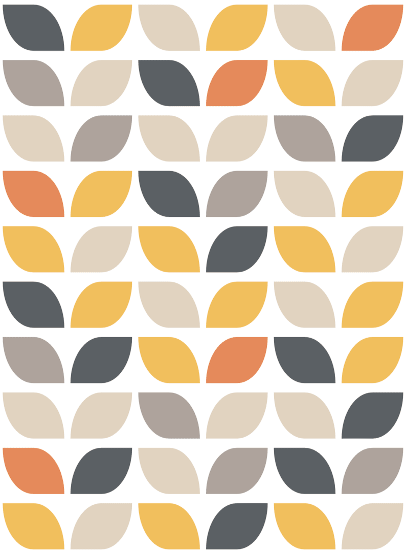 Geometric Pattern: Leaf: Garden Light / Red Wolf