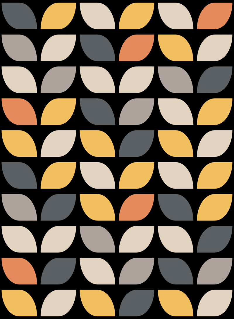 Geometric Pattern: Leaf: Garden Dark / Red Wolf