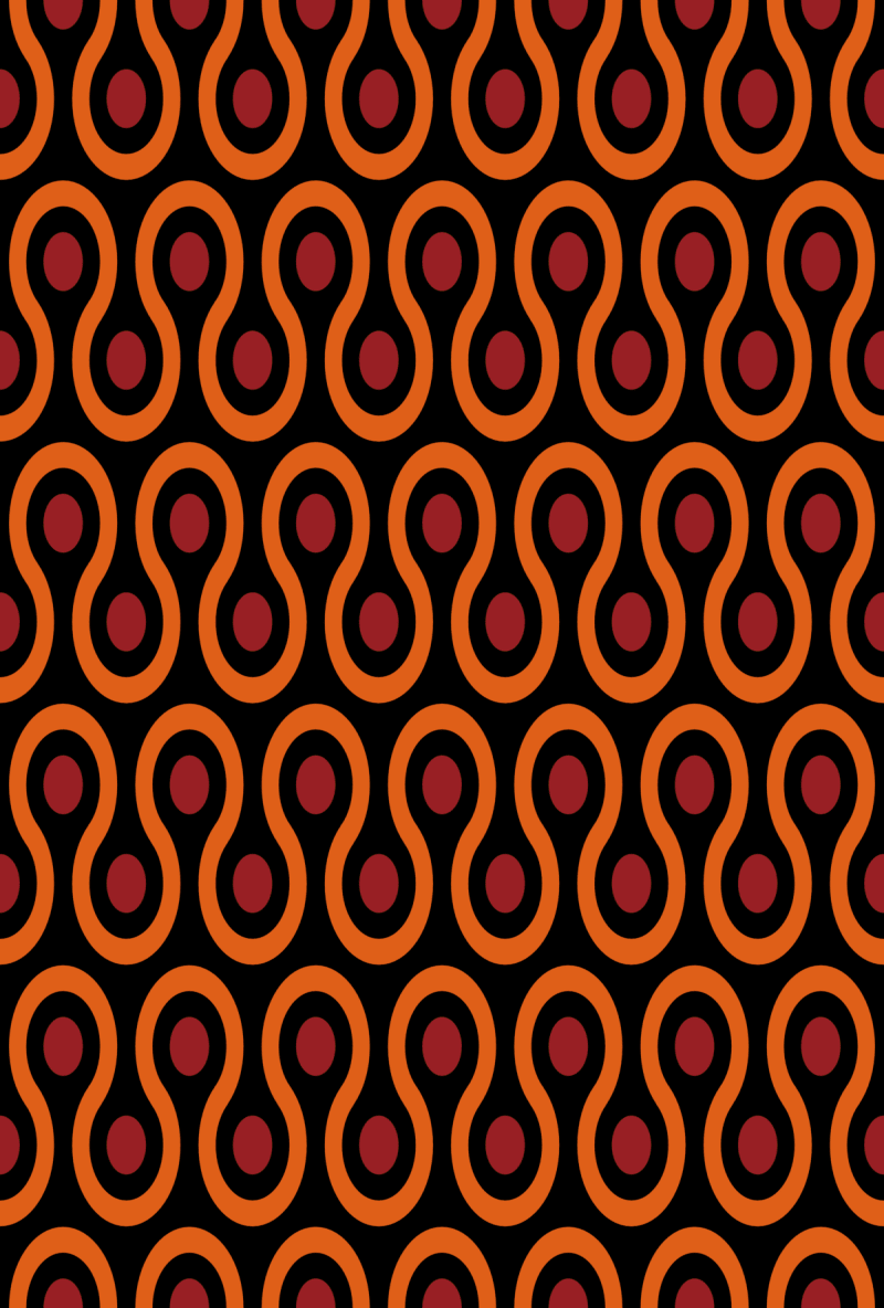 Geometric Pattern: Looped Circles: Base / Red Wolf