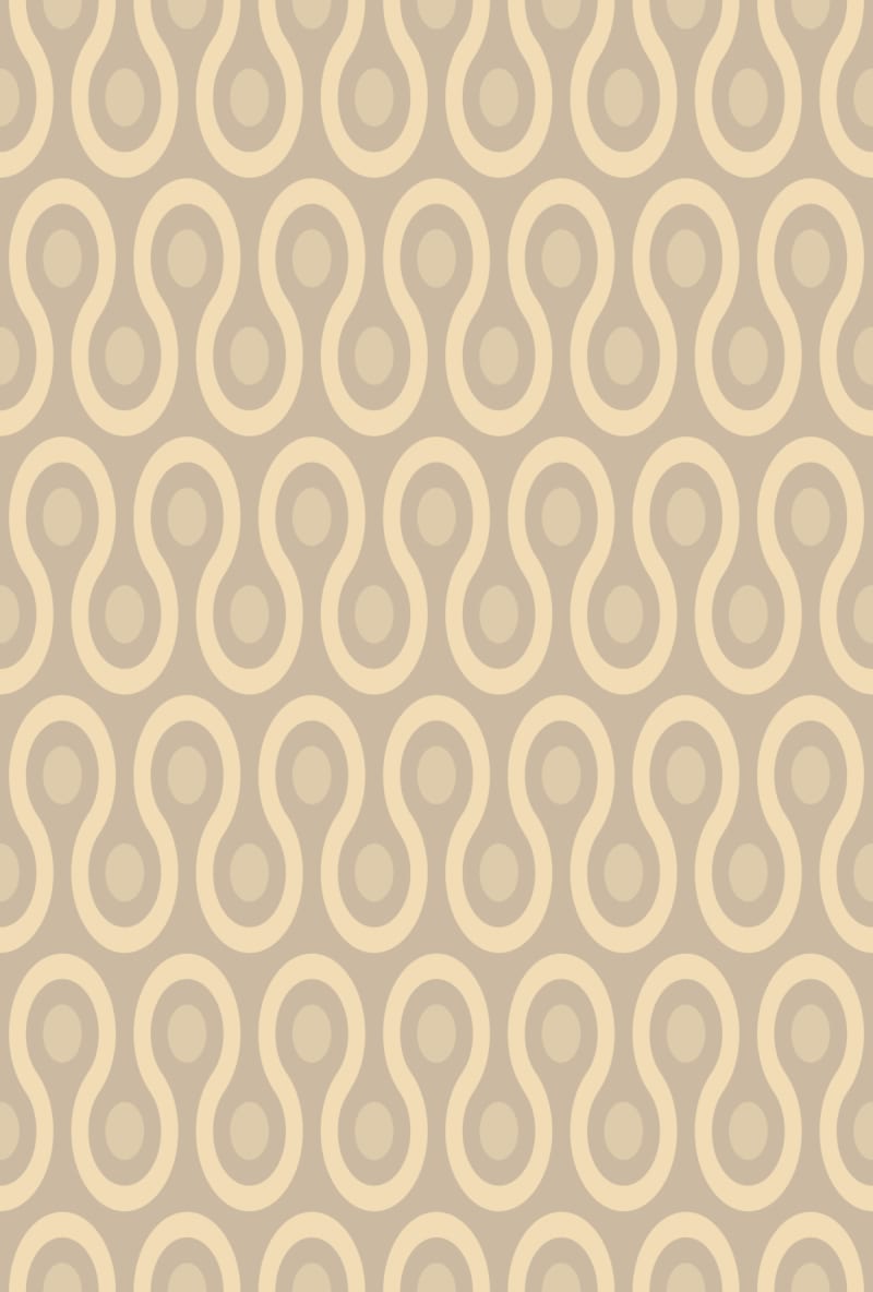 Geometric Pattern: Looped Circles: Antique / Red Wolf