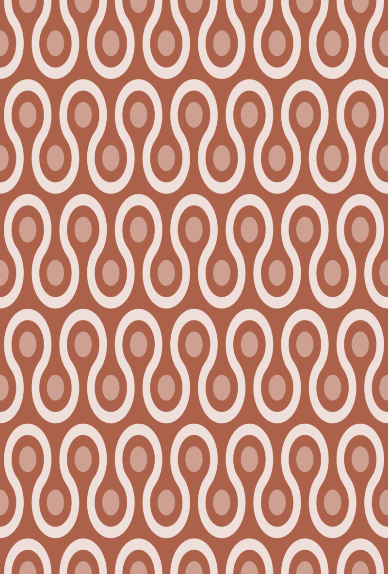 Geometric Pattern: Looped Circles: Cesco / Red Wolf