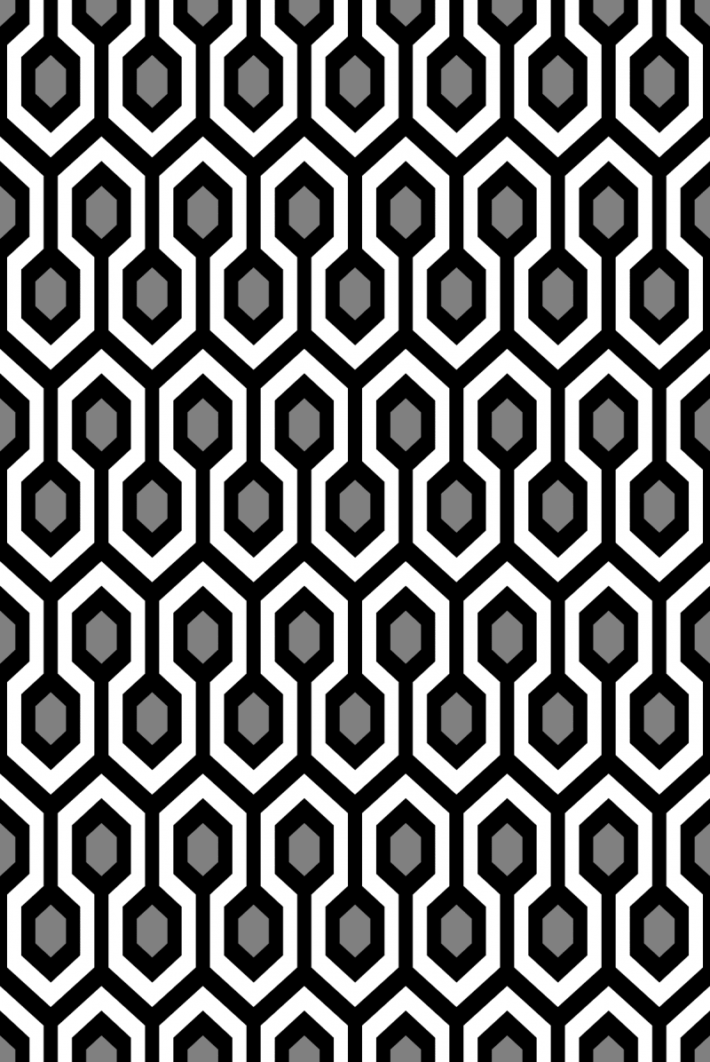 Geometric Pattern: Looped Hexagons: Kerry + Virginie