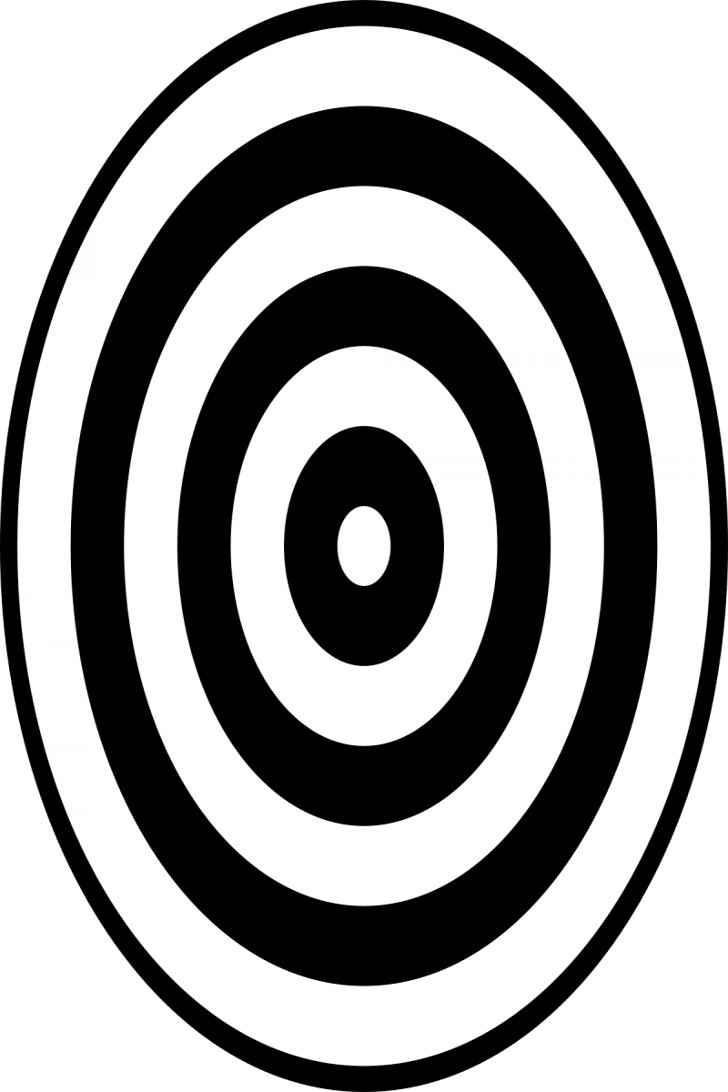 Geometric Pattern: Rondel: White Grey / Red Wolf