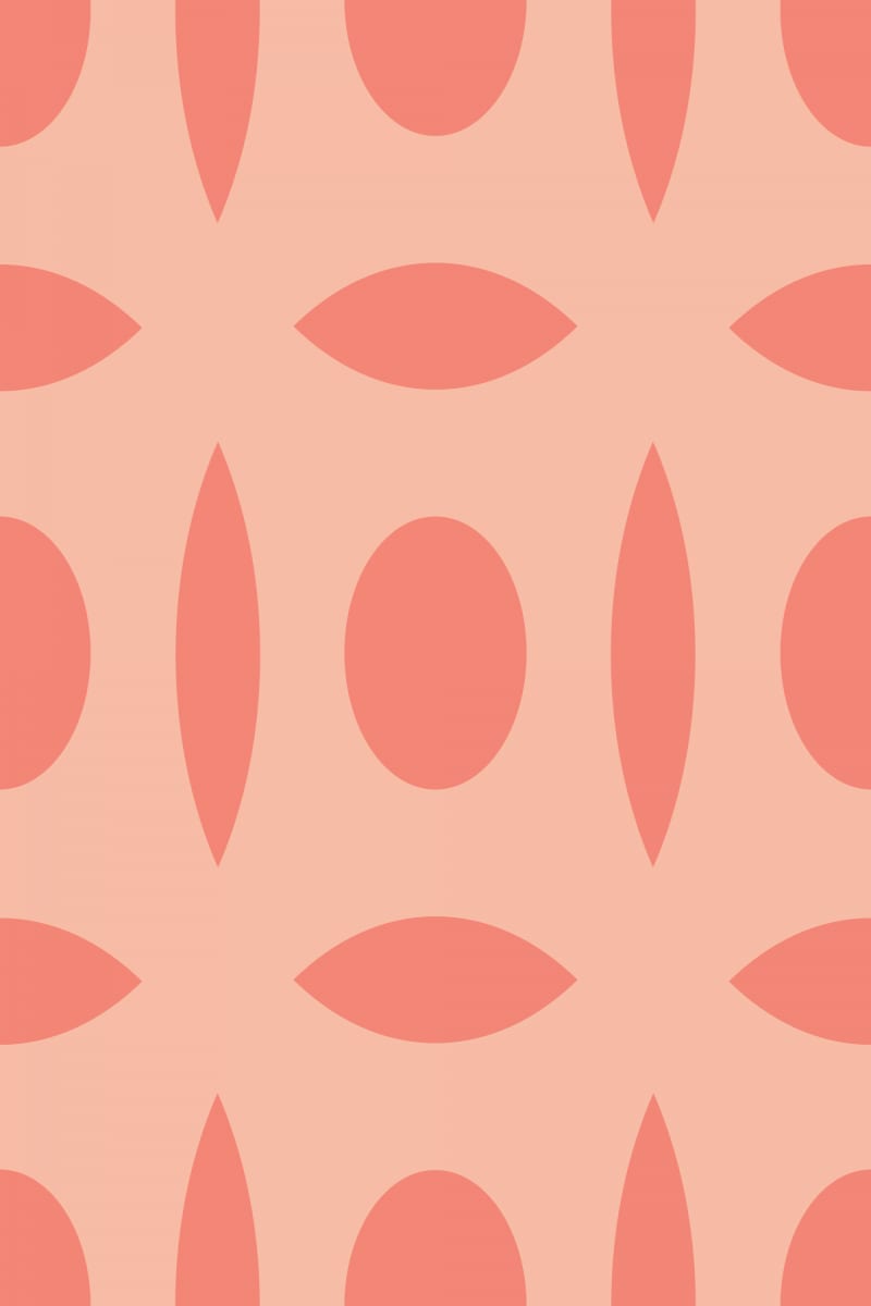 Geometric Pattern: Intersect Circle: Brunch / Red Wolf
