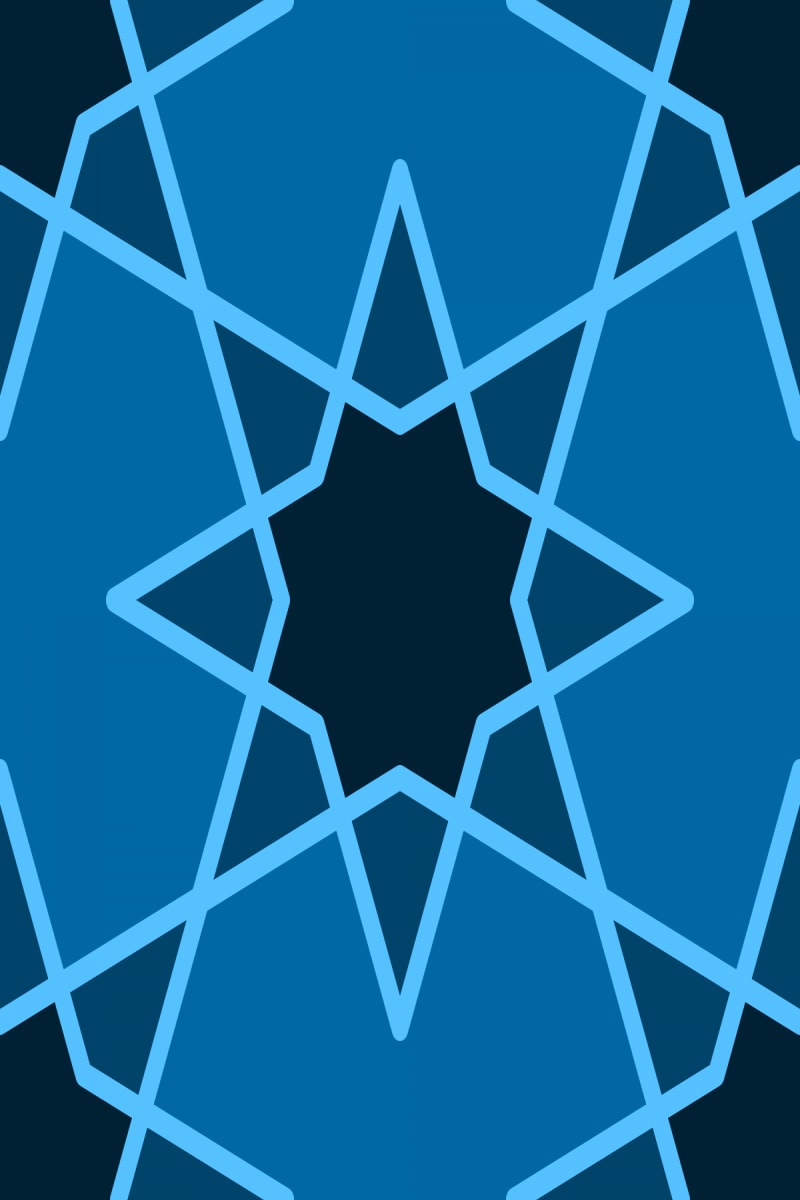 Geometric Pattern: Octagram: Layer / Red Wolf
