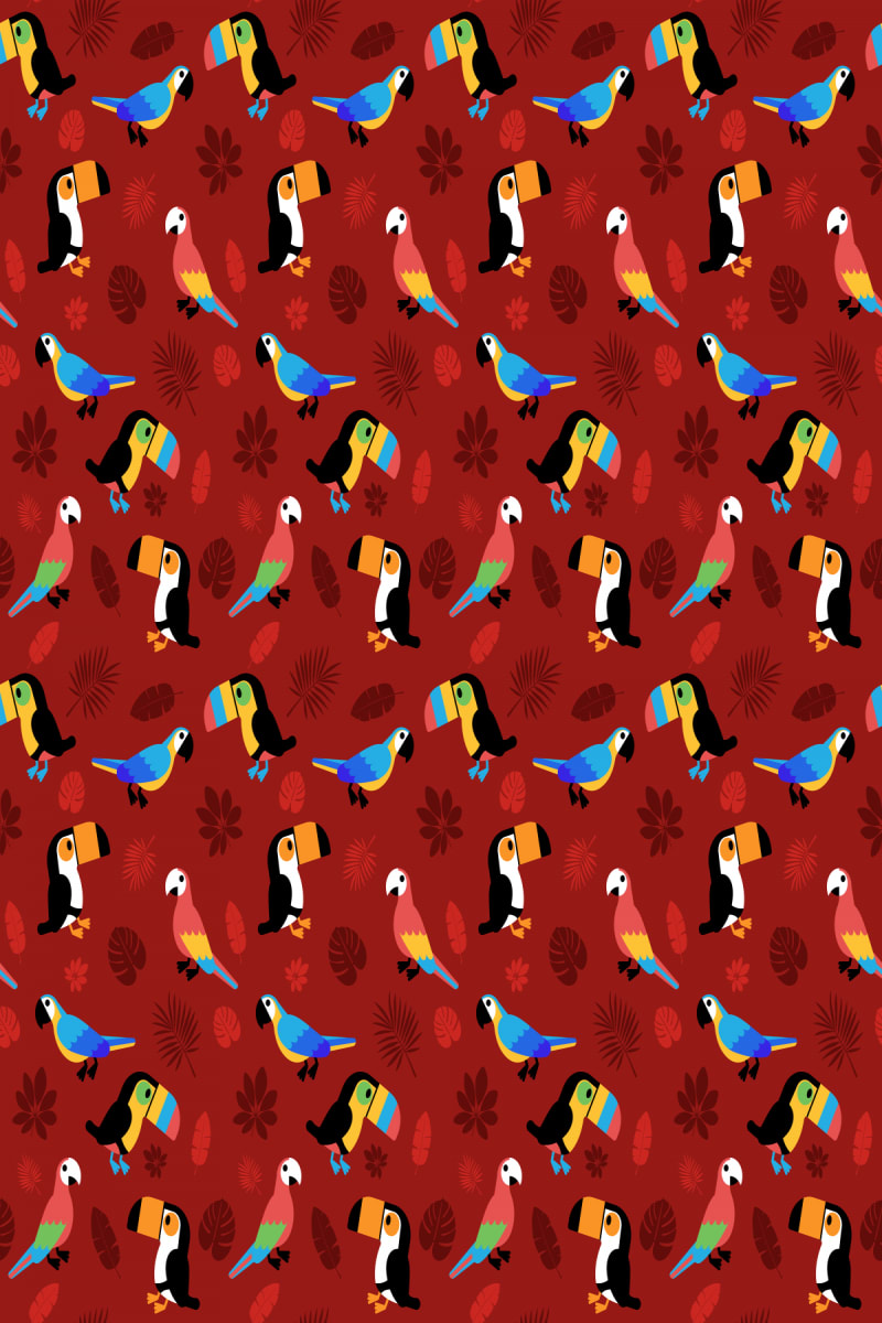 Tropical Bird: Gemstone / Red Wolf