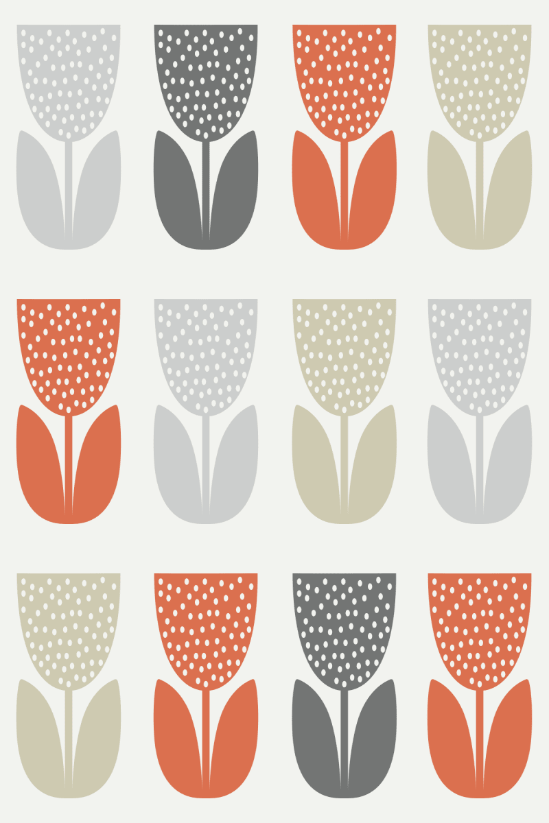 Geometric Pattern: Poppy: Brookelyn Zammit / Red Wolf