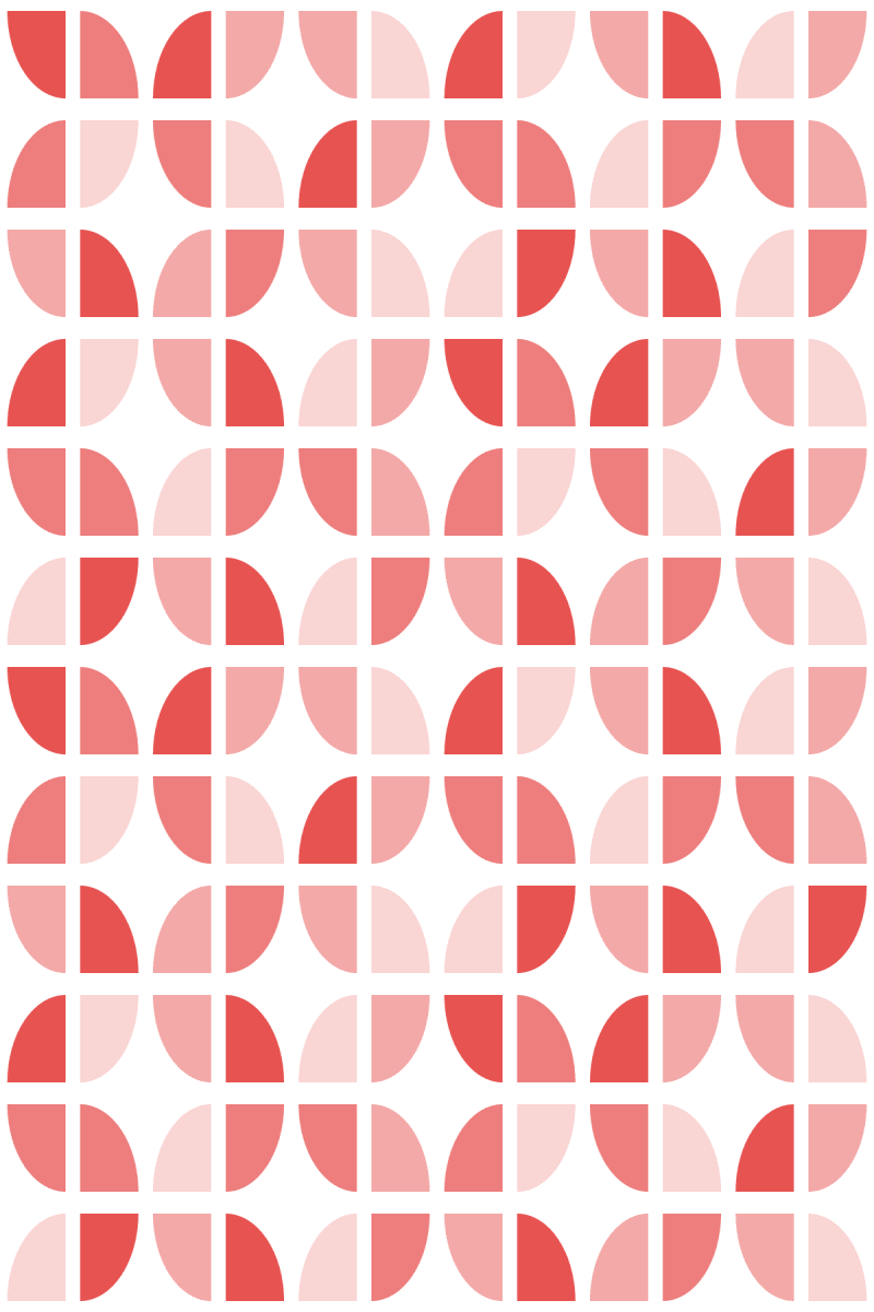 Geometric Pattern: Quarter Circle: Light / Red Wolf