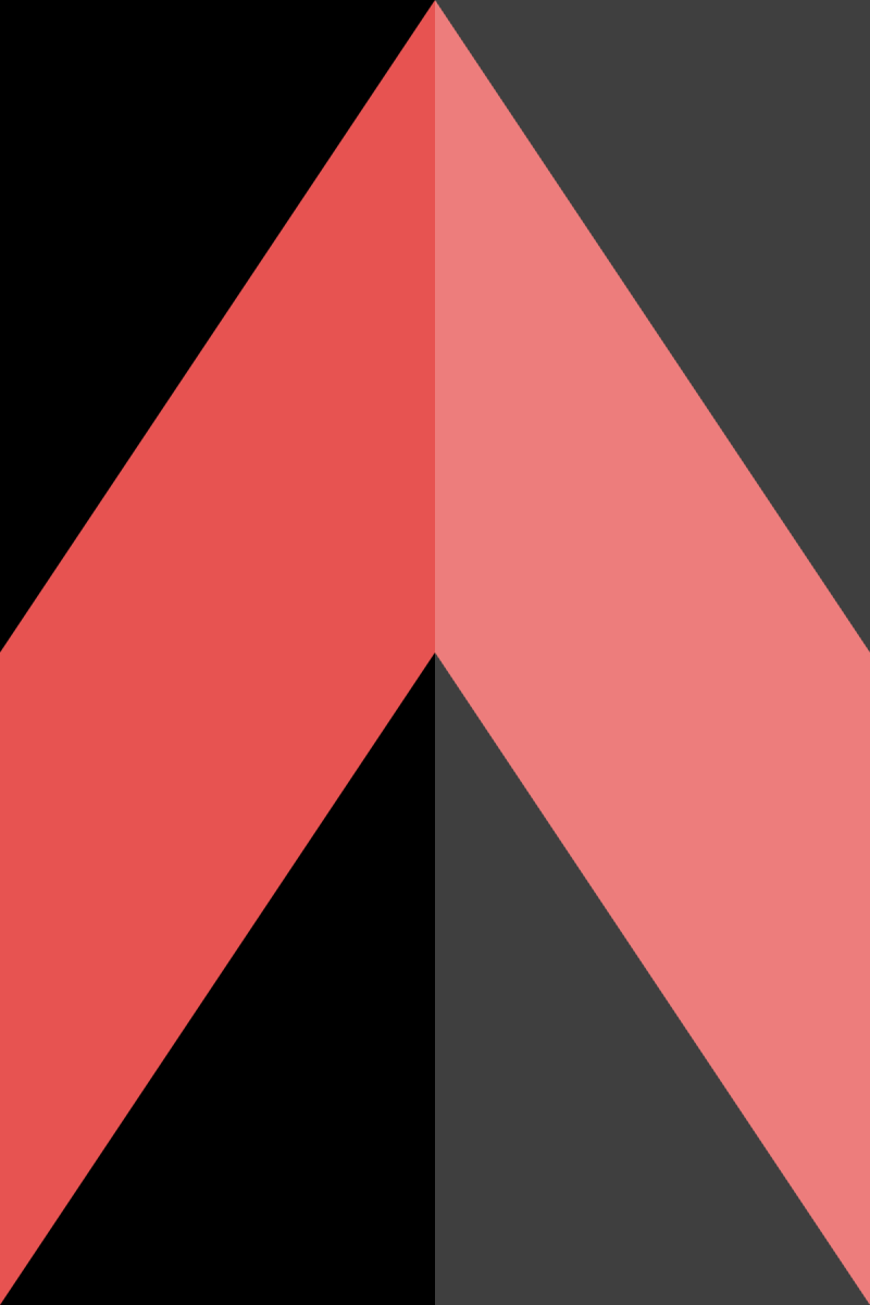 Geometric Pattern: Chevron: Dark / Red Wolf