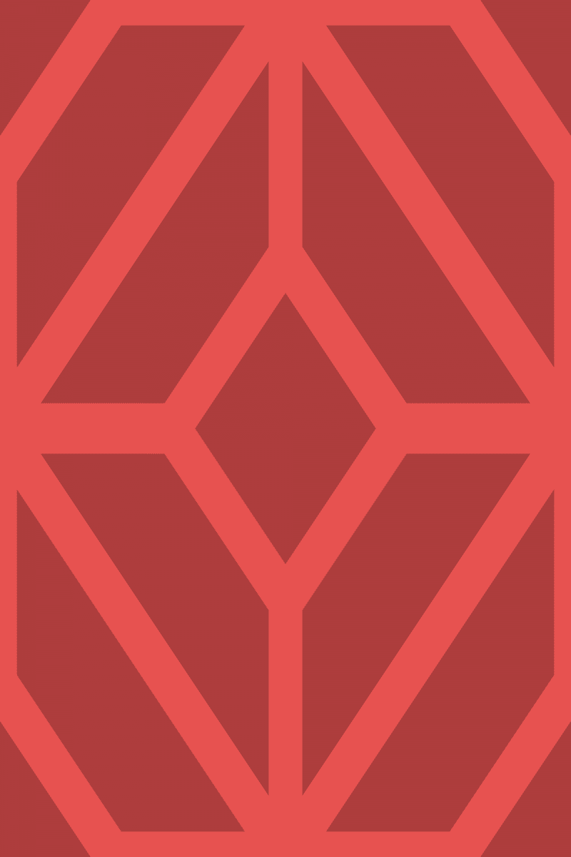Geometric Pattern: Diamond Tile: Dark / Red Wolf